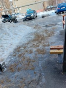 пескосоляной смесью
