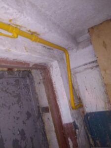 Покраска газовых труб
